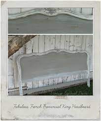vintage french provincial king headboard painted in french linen and pure white annie sloan chalk paint painted bed frames painting furniture diy painted beds
