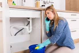 woman using mobilephone near kitchen