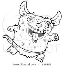 Find this pin and more on coloring sheets by kate mcglynn. Cartoon Clipart Of An Outlined Running Pudgy Green Gremlin Black And White Vector Coloring Page By Cory Thoman 1129858