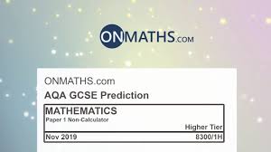 2019 November Aqa Higher Paper 1 Maths Gcse Predicted Paper Non Calculator Exam 8300 1h Nov 2019 Youtube