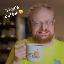 No, Trent doesn't really drink coffee 😂 But he loves hot chocolate! You'll  love this cute coffee mug or tumbler featuring Trent's much-loved drawing  of an owl with a cup of coffee. #