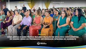 🎓 A Prefeitura de Maracanaú, por meio da Secretaria de Educação e do  Centro Municipal de Educação Profissional Eneida Soares Pessoa, realizou a  colação de grau dos 110 concludentes do ensino médio