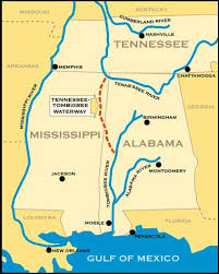 Vicinity Map For The Tennessee Tombigbee Waterway In 2019