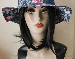 Ladies Wide Brim Summer Sun Hat Flower Floral Sun Hat Gardening