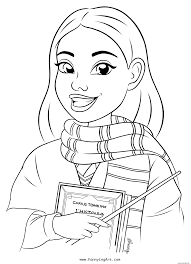 Coloriage Fille Ado Avec Un Livre Dhistoire Jecolorie Com