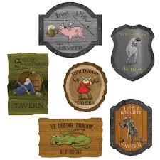 72ct medieval tavern sign cutouts 14 medieval party tavern medieval