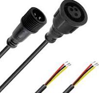 Xconnect Type 3 Core 10 Pair 20in Length Waterproof Led Connectors Black  Pigtail Male and Female Waterproof IP65 Connector for LED Strip  Lights/Smart ...