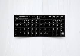 Metal kitchen signs ukrainian keyboard stickers. German Qwertz Non Transparent Keyboard Stickers Extended Version