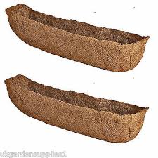 Unique and sturdy, it's flat on the back side to sit flush against the mounting surface. Co Co Liners For Window Box Wall Basket Trough Box Natural 36 90cm Set Of 2 Ebay