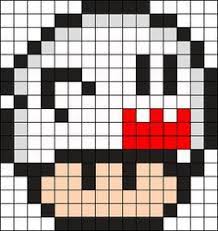 Si T Es Pas Champignon T Es Pas Mario Pixel Art Champignon Perles A Tisser Modele Pixel Art