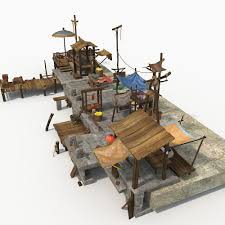 Marketplace 3d Model In 2020 Asian Architecture Minecraft Castle Concept Art