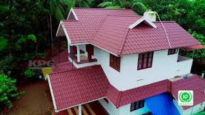 Shayne was able to squeeze the shed into position with inches to spare between trees and the house. Kerala Home Roofing Designs Roof Tiles Drone Video Youtube