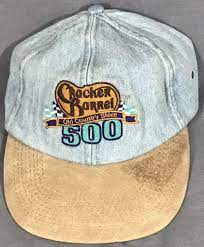 Nascar Cracker Barrel 500 Cap Collectors Suede And Blue Jean Hat Ebay Fan Apparel Vintage Outfits Nascar Shirts