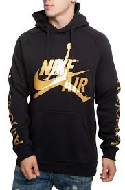 Black And Gold Nike Outfit Mens Mj Jumpman Classics Hoodie Black Metallic Gold Hoodie Outfit Men Trendy Hoodies Hoodies