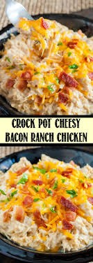 Crock Pot Cheesy Bacon Ranch Chicken Recipe Chicken Crockpot Recipes Yummy Chicken Recipes Keto Crockpot Recipes