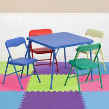 With the variety of shapes, heights and finishes available from party time, you're sure to find just what you're looking for. Flash Furniture Kids Colorful 5 Piece Folding Table And Chair Set Target