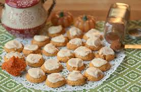 Lightened Pumpkin Cookies With Vanilla Butter Frosting Pumpkin Cookies Healthy Pumpkin Cookies Good Healthy Recipes