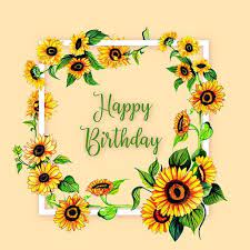 Watercolor Floral Happy Birthday Frame Background Watercolor Color Floral Png And Vector With Transparent Background For Free Download Happy Birthday Frame Birthday Frames Happy Birthday