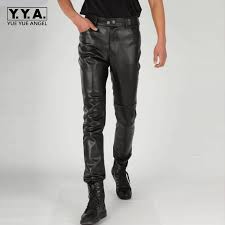 Commandez votre pantalon stretch en vente sur notre boutique en ligne. Pantalon En Cuir Noir Pour Hommes Slim Fit Mode Coreenne Pour Moto Pantalon Slim D Hiver 38 Aliexpress