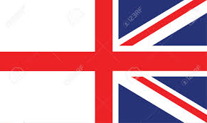 The national flag of the united kingdom (union jack) features a blue background with the centered red cross edged in white. Half Uk And England Flag Royalty Free Cliparts Vectors And Stock Illustration Image 25834389