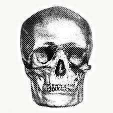 Download Premium Png Of Hand Drawn Skull Halftone Style Sticker Overlay How To Draw Hands Halftone Art Halftone