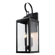 Unbranded 2 Light Imperial Black Outdoor Wall Lantern Sconce El180708 Mw The Home Depot Wall Lantern Exterior Light Fixtures Outdoor Wall Lantern