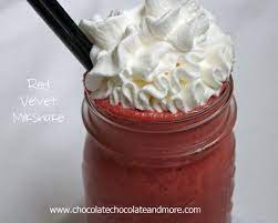 Red Velvet Milkshake Recipe Chilled Desserts Chocolate Milkshake Milkshake Recipes