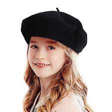 Bonaweite Kids Girls Warm French Beret Hat Solid Beanie Cap Winter Autumn Black Package Included B 1 X Beret Hatbr D Beret Hat French Beret Hat Basic Wear