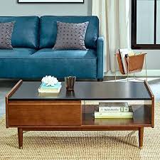This Mid Century Modern Coffee Table Is Both Useful And Stylish With An Black Furniture Living Room Mid Century Modern Coffee Table Mid Century Coffee Table