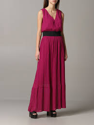 Abito lungo in jersey rivestito da un elegante plumetis con spalline sottili. Liu Jo Abito Lungo Con Fascia A Contrasto Abito Liu Jo Donna Fragola Abito Liu Jo Fa0325t0110 Giglio It