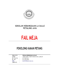 6.4 apakah peranan dan bidang tugas penyelia petang ? Fm Pk Petang Sk La Salle