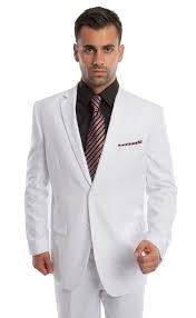Take your tailoring game to the next level with boohooman's finest selection of men's suits and suit separates, ideal for both formal and casual occasions. Mens Suits White 2 Piece Flat Front Pants Super 150s Tazio M202 04