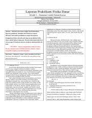 Laporan ini menerangkan tentang aktiviti yang saya lakukan sepanjang saya menjalani latihan industri selama enam (6) bulan di jabatan kerja raya daerah kerian. 19522370 L1 10 15 Laporan Praktikum Fisika Dasar Modul 3 U2013 Hantaran Listrik Dalam Kawat Ahmad Naufal Ash Siddiq 19522370 Asisten Nur Itsnaini Course Hero