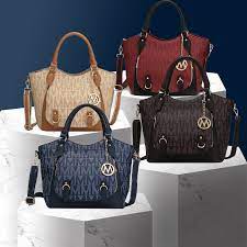 Mkf Mkf Collection Fula Signature Satchel Bag By Mia K Navy Walmart Com Satchel Bags Leather Pocketbook Shoulder Handbags