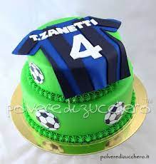 Torta Decorata A Tema Calcio Pallone E Maglietta Dell Inter In Pasta Di Zucchero Torte Torte Di Compleanno Calcio Torta Per Ragazza
