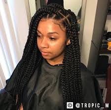 Big Box Braids Black And Grey Follow Tropic M For More Hair Styles Natural Hair Styles Braided Hairstyles