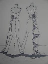 Custom Wedding Dress Front And Back Sketch By Laura Pruett Of Laura Arts And Design Custom Wedding Dress Sketches Pinterest Illustration Mode Design