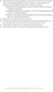 Perc Rite Drip Dispersal Design Guide For Septic Tank Or Advanced Treatment Effluent Maine Pdf Free Download