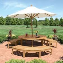 Minton 6 Ft Round Picnic Set Round Outdoor Table Round Outdoor Dining Table Patio