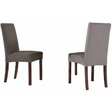 Skirted parsons chairs dining room furniture. Serta Reversible Microsuede Stretch Fit Slipcover Dining Parsons Chair 1 Piece Short Skirt Walmart Com Walmart Com