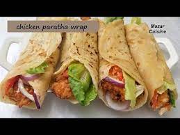 Tasty Chicken Wrap Recipe Chicken Paratha Roll Recipe Afghani Parata Recipe پراته با برگر مرغ Youtube Chicken Wrap Recipes Paratha Roll Wrap Recipes