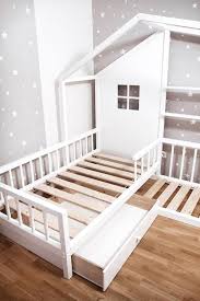 L Shape Ok Hausbett Mit Schubladen Regale Montessori Image 1 House Beds For Kids Bed With Drawers House Beds