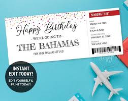 How to edit gift certificate template. Birthday Travel Ticket Surprise Gift Certificate Printable Editable Template Personalized Gift Coupon Instant Diy Corjl Cruise Vacation In 2021 Birthday Travel Printable Gift Certificate Travel Gifts