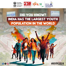 India's youth population is not just a statistic; it's a symbol of hope and  promise for a brighter tomorrow! 🌟🇮🇳 #YouthMovement #NYPF2024  #IndiaPride #Fact #YouthEmpowerment #NYKS