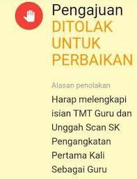 Cara input guru baru adalah sebagai berikut: Pendaftaran Pretes Ditolak Untuk Perbaikan