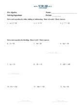 Linear and quadratic equations, inequalities featuring number line graphics, functions, exponents, radicals, and logarithms. Printables Pre Algebra Worksheet Tempojs Thousands Of Printable Activities