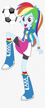 It's rainbow dash based on her appearance in one of the previews for the third equestria girls movie, friendship games. Mlp Eg Rainbow Dash Hd Png Download Vhv