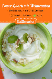 Power Quark Mit Weintrauben Rezept Lebensmittel Essen Quark Rezepte