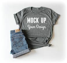 Bella Canvas 3001 Mockup Tee Shirt Unisex Crew Neck T Shirt W Shorts Heather Gray Instant Di Shirt Mockup Mom Shirts Deployment Shirts