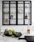 Black Metal And Glass Kitchen Cabinets